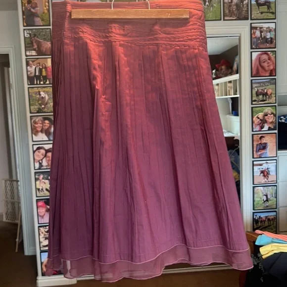 Sundance Deep Red A-Line Skirt - Picture 9 of 9